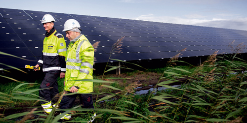 Lange Runde solar park in Emmen, The Netherlands